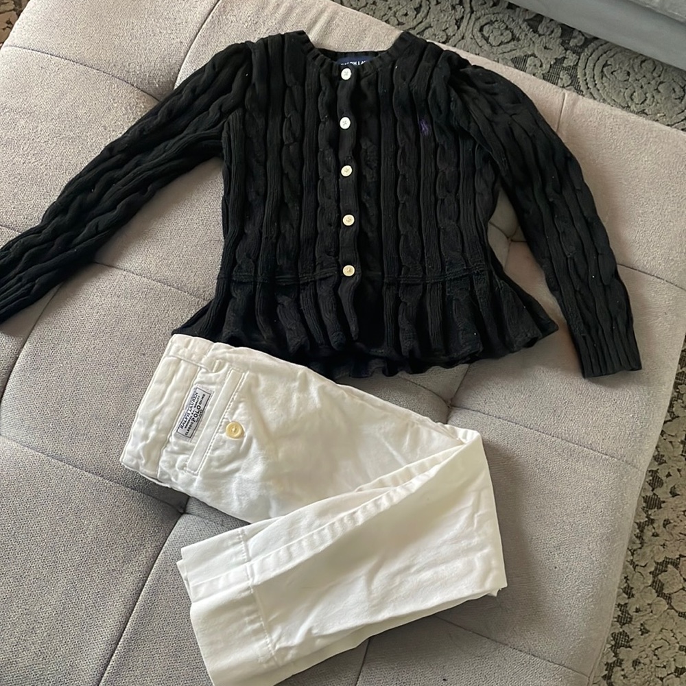 Kids Ralph Lauren white pants size 5 - Picture 1 of 4